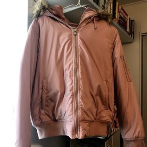 Forever 21 mauve blush puffer jacket
